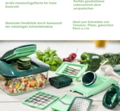 Genius Nicer Dicer Chef 37-tlg Set Gemüseschneider Inkl. 3 In 1 Siebschüssel; A81893 -Leonardo Verkäufe 9386cbceb70048f463cbc23397f9a7ea