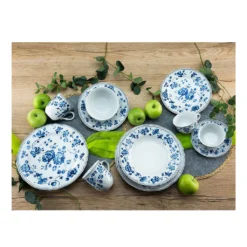 CreaTable 22543 Kombiservice Royal Blue Flower Für 4 Personen, Porzellan, Mehrfarbig (1 Set, 16-teilig) -Leonardo Verkäufe 939a76b01df1155741caca6a837188b1