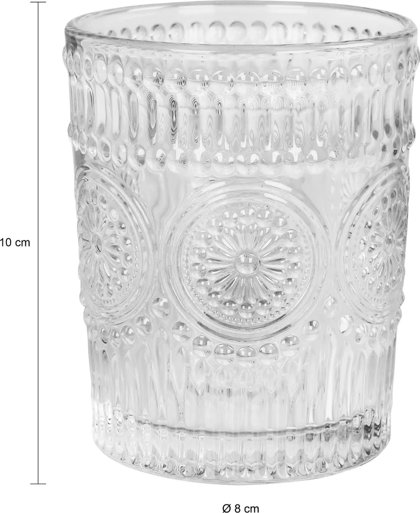 Krumble Wasserglas - Vintage - Trinkgläser - Wasserglas - Whiskeyglas - Spülmaschinenfest - 6 Stück - 260 Ml Pro Glas - Glas - Transparent 3 Krumble Wasserglas - Vintage - Trinkgläser - Wasserglas - Whiskeyglas - Spülmaschinenfest - 6 Stück - 260 Ml Pro Glas - Glas - Transparent – Bild 3