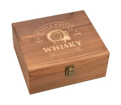 Whisky Geschenk-Set Mit 2 Gläsern, Eiswürfeln Aus Edelstahl, Zange, Samtbeutel In Einer Schönen Holzbox -Leonardo Verkäufe 95ce63a5eab960339b1c56b8e6d3a363
