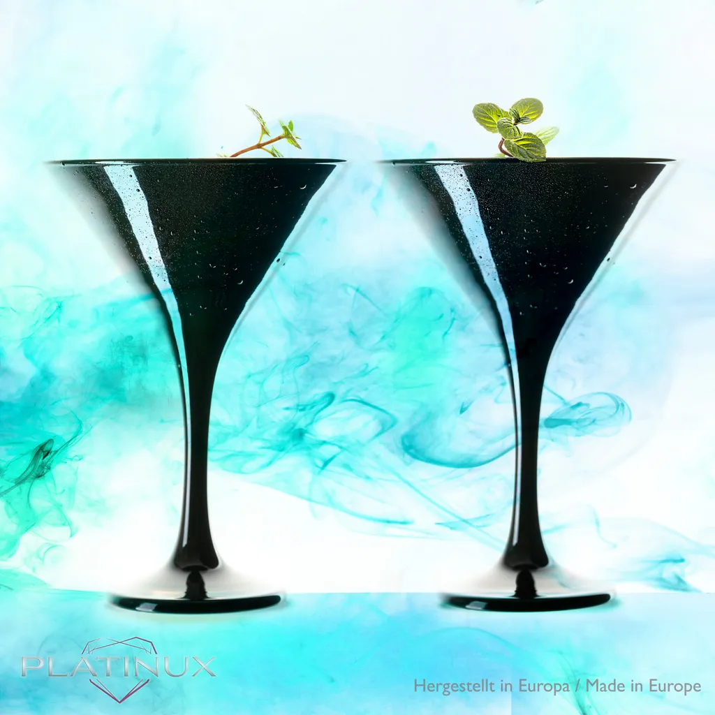 Schwarze Martini Gläser 150ml Set 6-Teilig Aus Glas Cocktailgläser 5 Schwarze Martini Gläser 150ml Set 6-Teilig Aus Glas Cocktailgläser – Bild 5