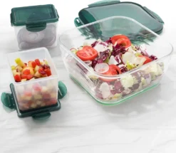 Genius Nicer Dicer Chef Auffangbehälter Groß & Klein Inkl. Deckel 6 Tlg 1 X 3300 Ml & 2 X 700 Ml Smaragdgrün; A27056 -Leonardo Verkäufe 99b8045b1fd26ce4cd1a9d4f43f52aad