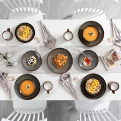 Tafelservice Steinzeug, Vancasso 16-St BUBBLE Kombiservice, Geschirrset Mit Müslischalen, Kaffeetassen, Dessertteller Und Speiseteller Für 4 Personen, Vintage 18 Tafelservice Steinzeug, Vancasso 16-St BUBBLE Kombiservice, Geschirrset Mit Müslischalen, Kaffeetassen, Dessertteller Und Speiseteller Für 4 Personen, Vintage -Leonardo Verkäufe 99d9795293c907a82f730e196189f6a3