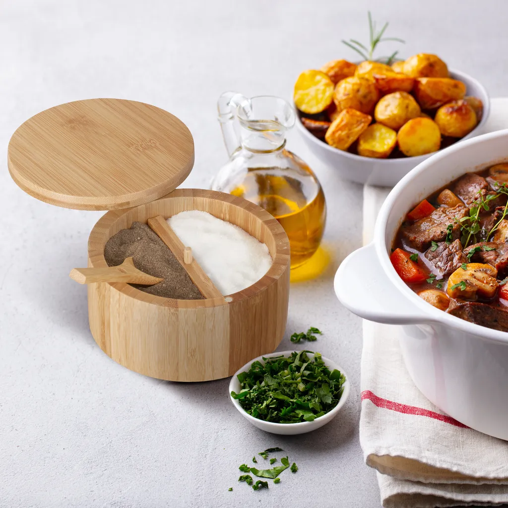 Relaxdays Salzbehälter Mit Deckel 3 Relaxdays Salzbehälter Mit Deckel – Bild 3