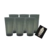 Jägermeister 6er Set Hartplastik Becher 6x Acryl Glas Grau 0,3L Eichung