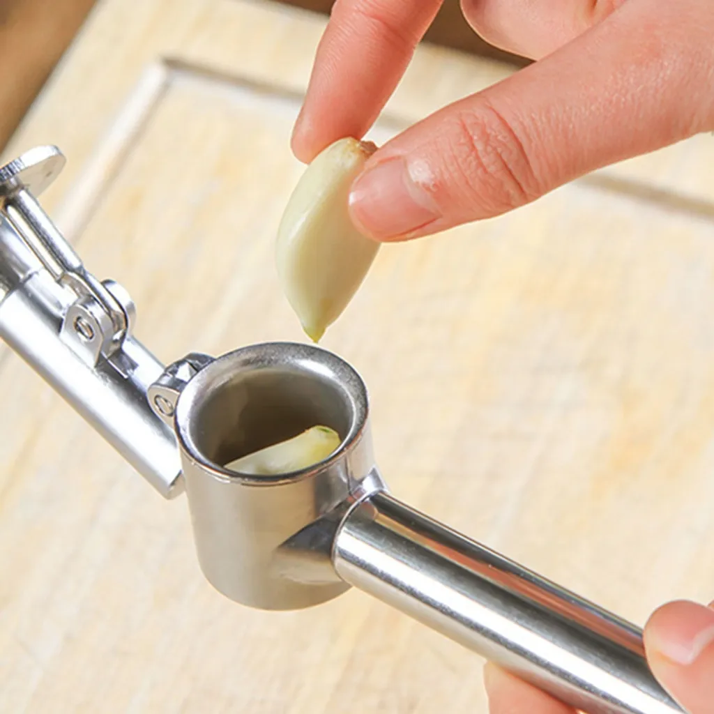 Edelstahl Knoblauchpresse, Ingwer Brecher Presse Aufschnitt Stampfer Küchenhelfer 5 Edelstahl Knoblauchpresse, Ingwer Brecher Presse Aufschnitt Stampfer Küchenhelfer – Bild 5