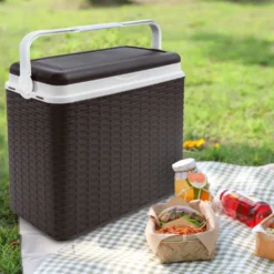 H-Line Kühlbox 24L Rattan Anthrazit 8951 -Leonardo Verkäufe a22422b7360ac03d161df79d867214fd