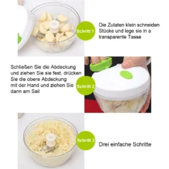 Zwiebelschneider - Manueller Zerkleinerer - Multizerkleinerer Mit Seilzug Für Zwiebel, Kräuter, Nüsse, Sahne - - Spülmaschinenfest,Gemüseschneider,HM-03956 -Leonardo Verkäufe a34b2af61f48f46442a15188d4b88e5c