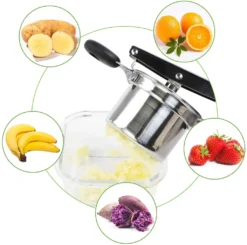 Kartoffelpresse Aus Edelstahl, Spätzlepresse, Professionelle Spätzlechef Mit 3 Lochscheiben, Kartoffelpresse Für Kartoffelpüree, Obstsäfte, Gemüsebrei, Presse Ricer -Leonardo Verkäufe a5ef40113e9a545538a3f837a69476da