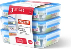 Emsa Frischhaltedose CLIP & CLOSE 3er Set 1,20 Liter Blau 24 Emsa Frischhaltedose CLIP & CLOSE 3er Set 1,20 Liter Blau -Leonardo Verkäufe a7aa7877f714d057b91f5121733d03e2