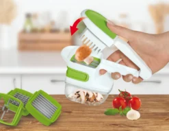Gemüseschneider Multischneider Küchenreibe 4 Schneideinsätze Allesschneider 5in1 -Leonardo Verkäufe a86fb8e2bf46fa169d558e6eb509e35c