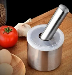 BAYLI - Edelstahl Mörser Mit Stößel & Deckel - Massiver Gewürzmörser Für Die Küche - Bruchfeste Kräutermühle - Gewürzmühle Für Kräuter Und Gewürze - Tabletten Zerkleiner - Tablettenmörser - KitchenAid -Leonardo Verkäufe a8b32d60a60adbf4671d2afac7e97c5d