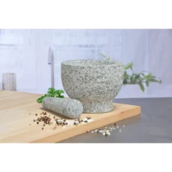 Mörser Aus Granitstein Mit Stößel - 15cm Durchmesser - Höhe: 11cm -Leonardo Verkäufe a9ee93ec4d520f2cb9f5d71dd62c183c