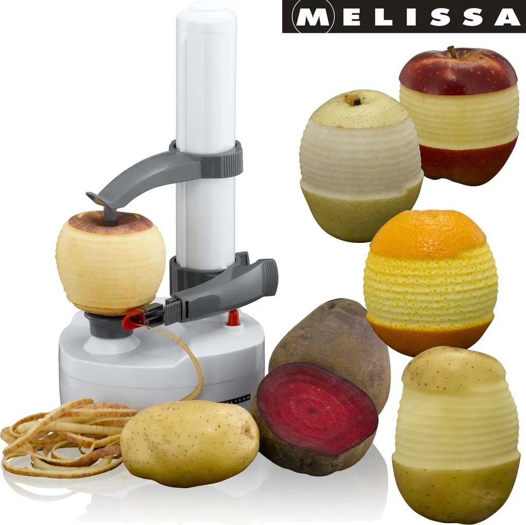 Melissa 16310174 Elektrischer Kartoffelschäler Apfelschäler Gemüseschäler Obstschäler Elektro Schäler Für Obst & Gemüse 1 Melissa 16310174 Elektrischer Kartoffelschäler Apfelschäler Gemüseschäler Obstschäler Elektro Schäler Für Obst & Gemüse
