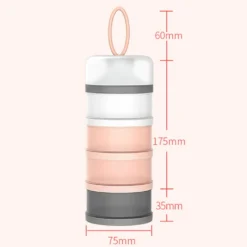 4 Schichten Tragbarer Milchpulverbehälter, Kann Gestapelt Werden, Babynahrungsbehälter Für Pulver 480 Ml -Leonardo Verkäufe aee154d20f8f435b781896e6f0babd66