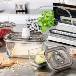 Caso Vakuum-Frischebehälter 3er Set - Für Platzsparende Aufbewahrung (1er Pack) -Leonardo Verkäufe aee159149e9dd51ee1772d9232088393