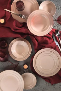 Kütahya Porselen 24 Teile Porzellan Geschirr Set Tuvana Pink PTN24Y2M0007