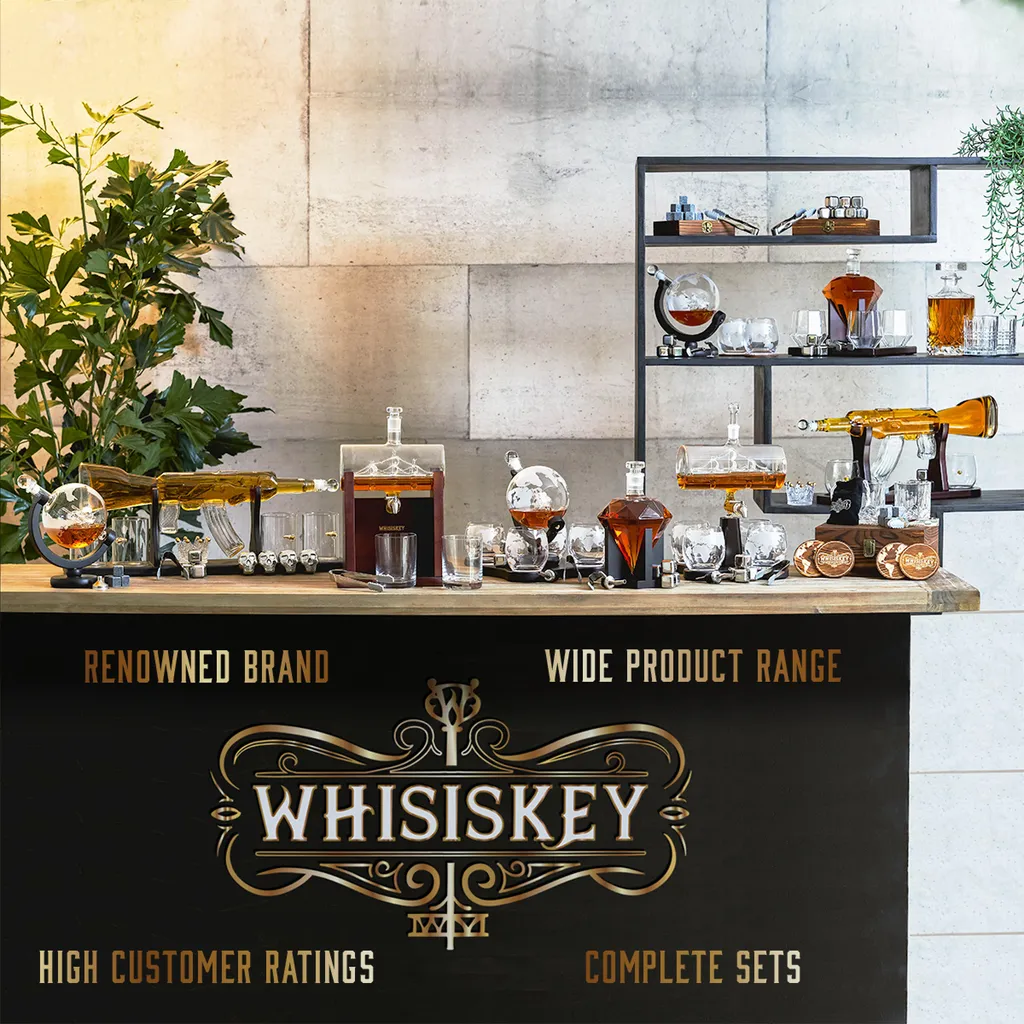 Whisiskey - Whisky Karaffe - Geschenke Für Männer - Komplette Whiskey Set - Globus - 900ML – Inkl. 4 Whisky Steine, 4 Whisky Gläser & Ausgießer - Whisky Dekanter – Whiskygläser - Natursteine 8 Whisiskey - Whisky Karaffe - Geschenke Für Männer - Komplette Whiskey Set - Globus - 900ML – Inkl. 4 Whisky Steine, 4 Whisky Gläser & Ausgießer - Whisky Dekanter – Whiskygläser - Natursteine – Bild 8