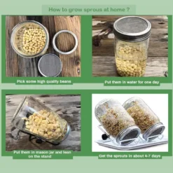 2x 750ml Sprossenglas Set Samenkeimer Mit Edelstahl Siebdeckel + Ständer, Das Sprossenglas Für Sprossen 26 2x 750ml Sprossenglas Set Samenkeimer Mit Edelstahl Siebdeckel + Ständer, Das Sprossenglas Für Sprossen -Leonardo Verkäufe b1976c7197dd9d3c92a258c6d2e0e4d2