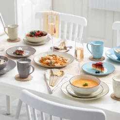 Vancasso Navia Nature 16 Teilig Kombiservice, Geschirrset Aus Steingut In 4 Farbkombi (Erdfarben, Hellblau, Cremefarben, Beige), Vintage Design -Leonardo Verkäufe b756b6b89a246f9d524d63047012d7c5