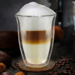 Creano Doppelwandige Gläser 250ml „DG-V“, 2er Set, Thermoglas Doppelwandig Aus Borosilikatglas, Kaffeegläser, Teegläser, Latte Gläser, Doppelwandgläser -Leonardo Verkäufe ba7ec66eafdabca8dc71826dd6b9558a