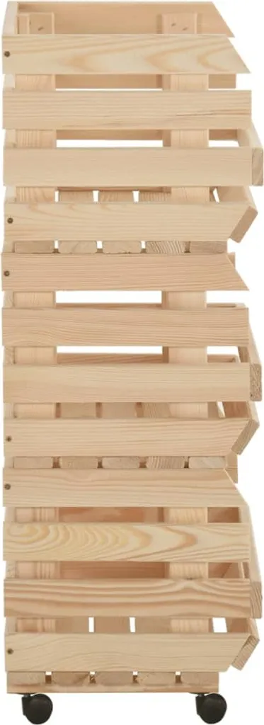VidaXL Gemüsewagen 77x30x80 Cm Massivholz Kiefer 7 VidaXL Gemüsewagen 77x30x80 Cm Massivholz Kiefer – Bild 7