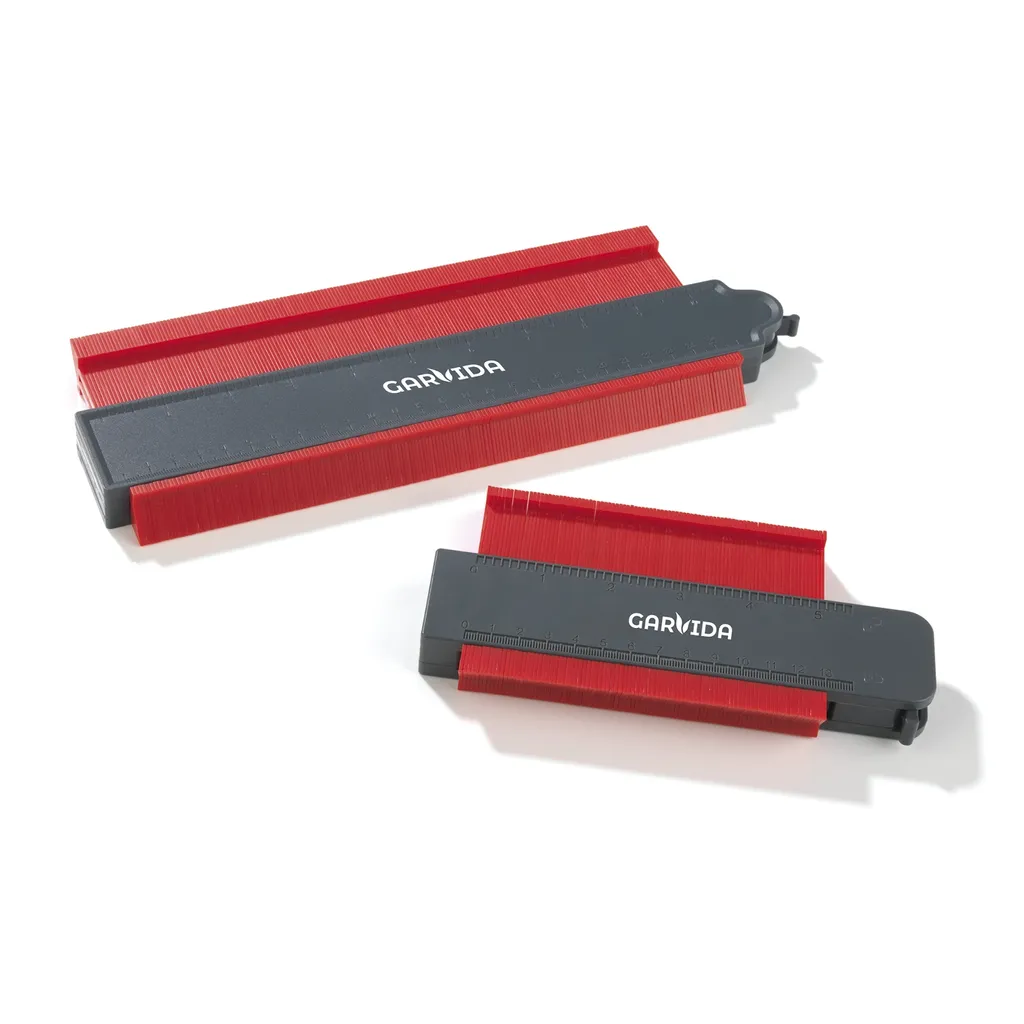 GARVIDA Konturenlehre - 2er-Set Mit 2 Größen - Grau/rot 1 GARVIDA Konturenlehre - 2er-Set Mit 2 Größen - Grau/rot