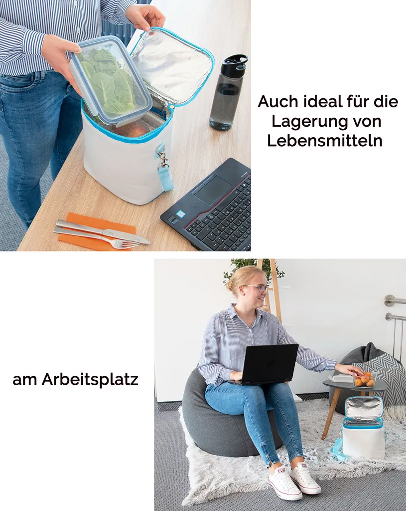 Kühltasche 9L, 23x16x24 Cm, Natur 4 Kühltasche 9L, 23x16x24 Cm, Natur – Bild 4