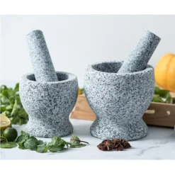 Granit-Mörser-Set Mit Schutzboden, Holzlöffel Und Gratis EBook – Mörser Und Stößel Aus Stabilem Und Geruchlosem Granit – Gewürzmörser,groß -Leonardo Verkäufe bc39fdfa2bd4fa8c0851b375f4537843