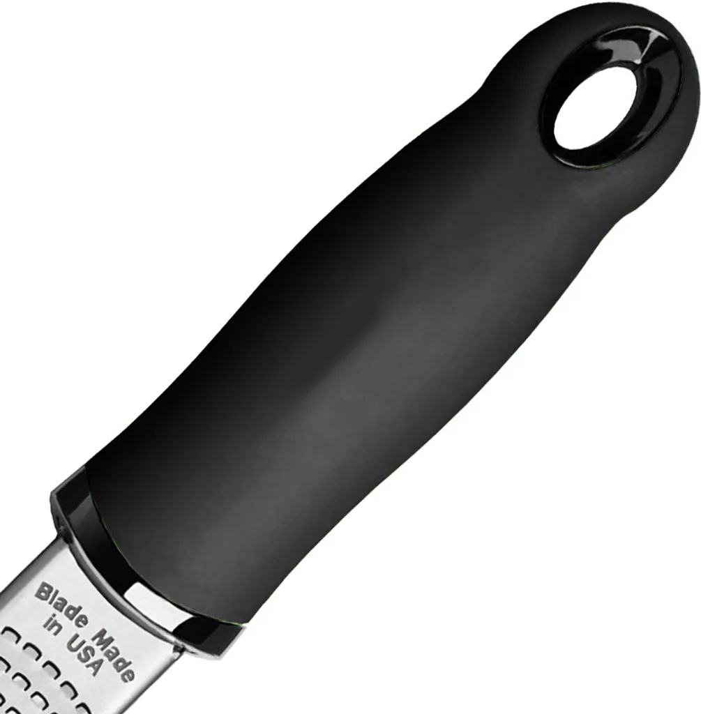 Zester, Hobel Reibe - Käsereibe, Parmesanreibe, Zitronenreibe - Küchenreibe Aus Edelstahl Mit Schutzabdeckung Und Silikon Griff | Schwarz 2 Zester, Hobel Reibe - Käsereibe, Parmesanreibe, Zitronenreibe - Küchenreibe Aus Edelstahl Mit Schutzabdeckung Und Silikon Griff | Schwarz – Bild 2