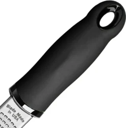 Premium Zester Reibe - Deine Hochwertige Parmesanreibe, Muskatnussreibe, Zitronenreibe, Ingwerreibe Mit Messerscharfen Edelstahl Klingen Und Holzgriff