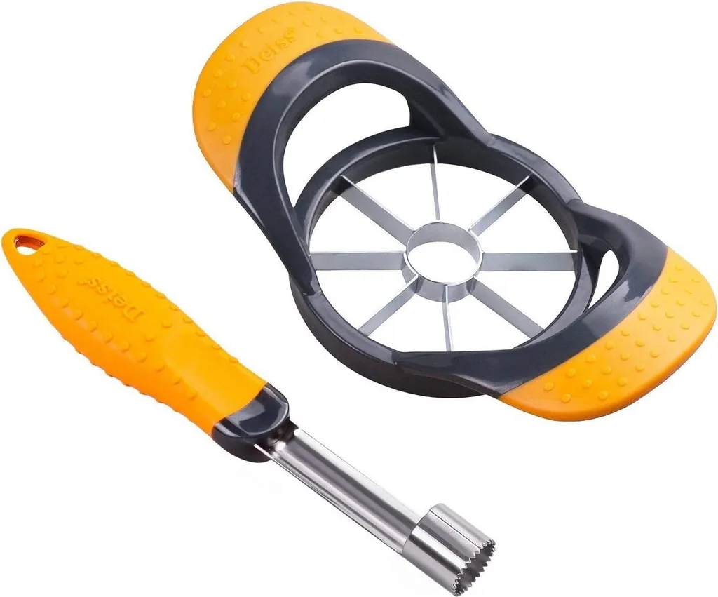 DEISS PRO Apfelschneider & Apfelentkerner Set - Apfelteiler Und Entkerner - Rasiermesserscharfe Edelstahlklingen Mit Ergonomischen, Rutschfesten Griffen - Langlebige Konstruktion - Spülmaschinenfest 1 DEISS PRO Apfelschneider & Apfelentkerner Set - Apfelteiler Und Entkerner - Rasiermesserscharfe Edelstahlklingen Mit Ergonomischen, Rutschfesten Griffen - Langlebige Konstruktion - Spülmaschinenfest