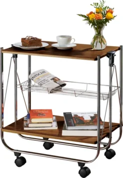 Wenko Servierwagen Dinett Deluxe Walnuss -Leonardo Verkäufe be0bf9202f582d49a75af66b8a7b4af3
