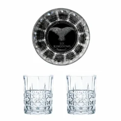 Nachtmann Game Of Thrones Whiskygläser Set The Six Kingdoms, Dreiäugiger Rabe, Graviertes Whiskyglas, GoT, 2 Stück, Kristallglas, 345 Ml
