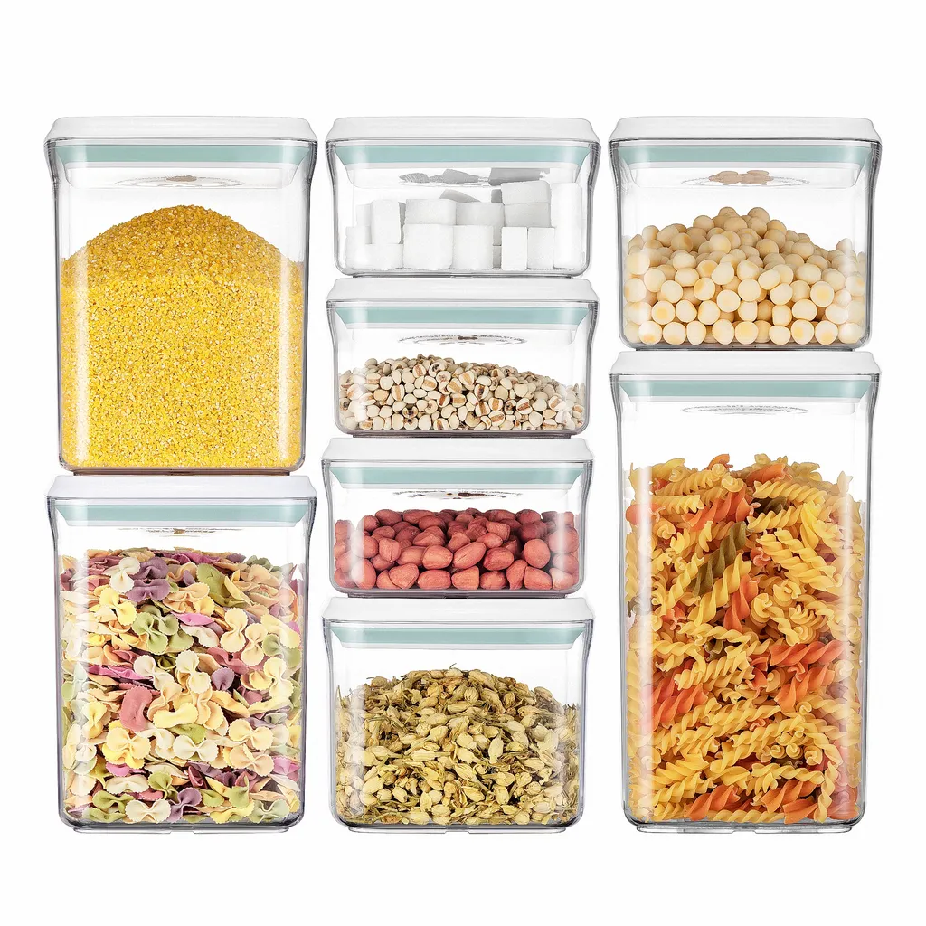 Frischhaltedosen Luftdict Vorratsdose 8-teilige-Set 8,14L Mit Deckel-POP-UP 1 Frischhaltedosen Luftdict Vorratsdose 8-teilige-Set 8,14L Mit Deckel-POP-UP