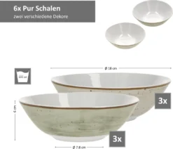 24tlg. Kombiservice Pur 6Pers Kaffeebecher Müslischale Kuchenteller + Speiseteller Flach Porzellan -Leonardo Verkäufe c06796a86595efab6d5a96ab43018272