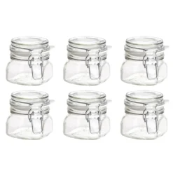 Mäser 931161 Gothika Einmachglas Mit Deckel, 300 Ml, Vorratsgläser Mit Bügelverschluss, Klar (6er Pack)