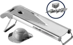 Stoneline Edelstahl Gemüsehobel Mit 5 Schneideinsätzen -Leonardo Verkäufe c4231d6a724587880abee3adf15eb02b