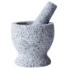 Granit-Mörser-Set Mit Schutzboden, Holzlöffel Und Gratis EBook – Mörser Und Stößel Aus Stabilem Und Geruchlosem Granit – Gewürzmörser,klein