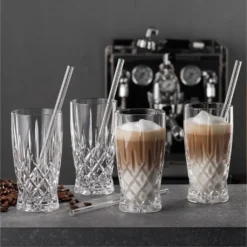 Nachtmann Latte Macchiato Set/4 + 4 Glastrinkhalme 7604/8tlg. Noblesse 104671 -Leonardo Verkäufe c4ffe78611215c19557876463ad56aa6