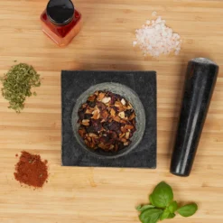 Relaxdays Eckiger Granit Mörser Mit Stößel -Leonardo Verkäufe c516a226a751569fa1c4ec78632de2b0