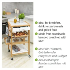 Wenko Küchenwagen Finja Aus Bambus -Leonardo Verkäufe c63ae47299853d55f92057f1b8271961