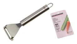 Fackelmann Ziehschäler OVALGRIFF, Universalschäler Aus Edelstahl, Robuster Schäler Für Gemüse Und Obst Mit Scharfer Klinge (Farbe: Silber), Menge: 1 Stück -Leonardo Verkäufe ca464db448b7b3cbdc8bfb5aac17df2e