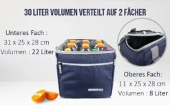 Normani Isolierte Kühltasche Mit 2 Fächern 30 L -Leonardo Verkäufe cb65e357aa47b20e9628c0ba6eb2ccdf