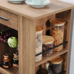 KESPER Küchenwagen, Walnussoptik, 50 X 37 X 85 Cm 2580913 -Leonardo Verkäufe cb6e9292e0b2316fc90277f467234d01