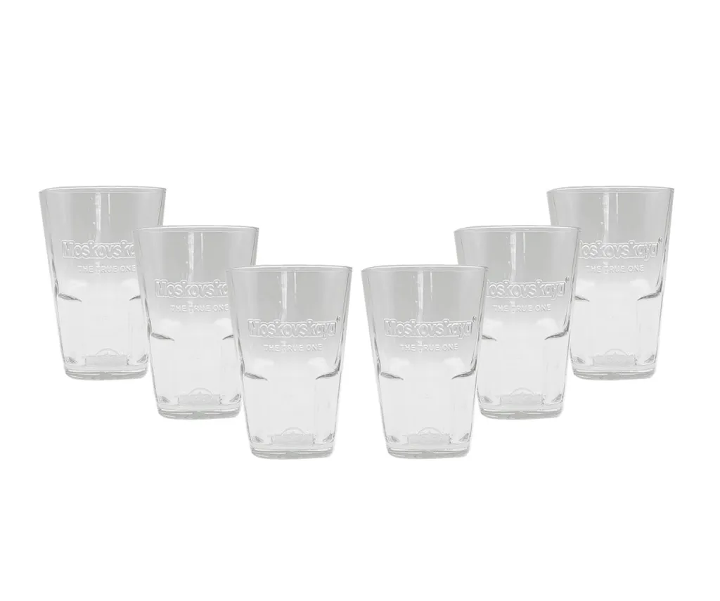 Moskovskaya Vodka Wodka 6er Set Longdrink Glas Gläser 6x 0,340 Liter 1 Moskovskaya Vodka Wodka 6er Set Longdrink Glas Gläser 6x 0,340 Liter