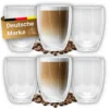 Felino® Latte Macchiato Gläser Doppelwandige Thermogläser Set [6 Stück] [350 Ml] Glas Tassen Groß Für Cappuccino, Kaffee, Espresso