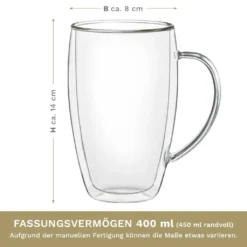Thermoglas Mit Henkel „DG-SHH“ 400 Ml,4er Set -Leonardo Verkäufe cfe603da7c8f09a23925d3bfcc187eb2