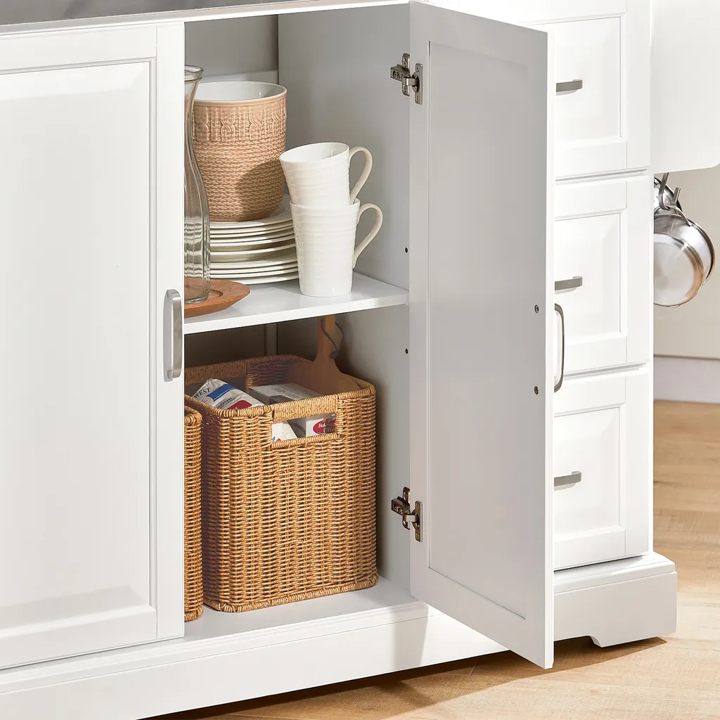 SoBuy FKW41-ST Luxus-Küchenwagen Mit Edelstahlplatte Küchenschrank Sideboard Mit Erweiterbarer Arbeitsfläche Servierwagen BHT Ca.:130x91x46(+25) Cm 9 SoBuy FKW41-ST Luxus-Küchenwagen Mit Edelstahlplatte Küchenschrank Sideboard Mit Erweiterbarer Arbeitsfläche Servierwagen BHT Ca.:130x91x46(+25) Cm – Bild 9