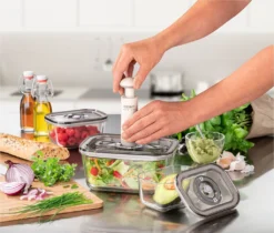 Caso Vakuum-Frischebehälter 3er Set - Für Platzsparende Aufbewahrung (1er Pack) -Leonardo Verkäufe d393ed46dc00b2d6d63b6d281afeeb3f